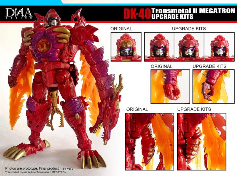 Image Of DNA Design DK 40 Legacy Transmetal II Megatron Upgrade Kit  (2 of 5)